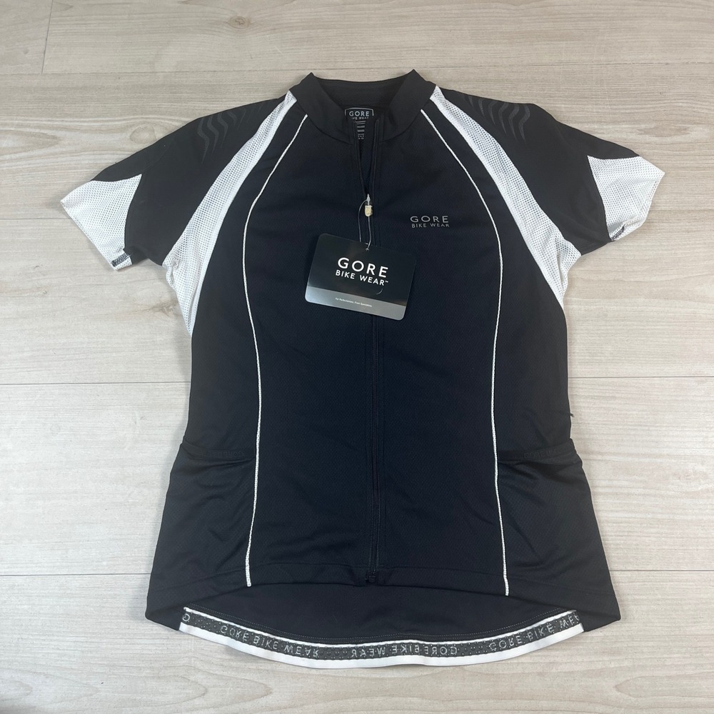 Gore Bike Wear Alp-X 2.0 Lady Jersey Black White Cycling Shirt Womens Size M